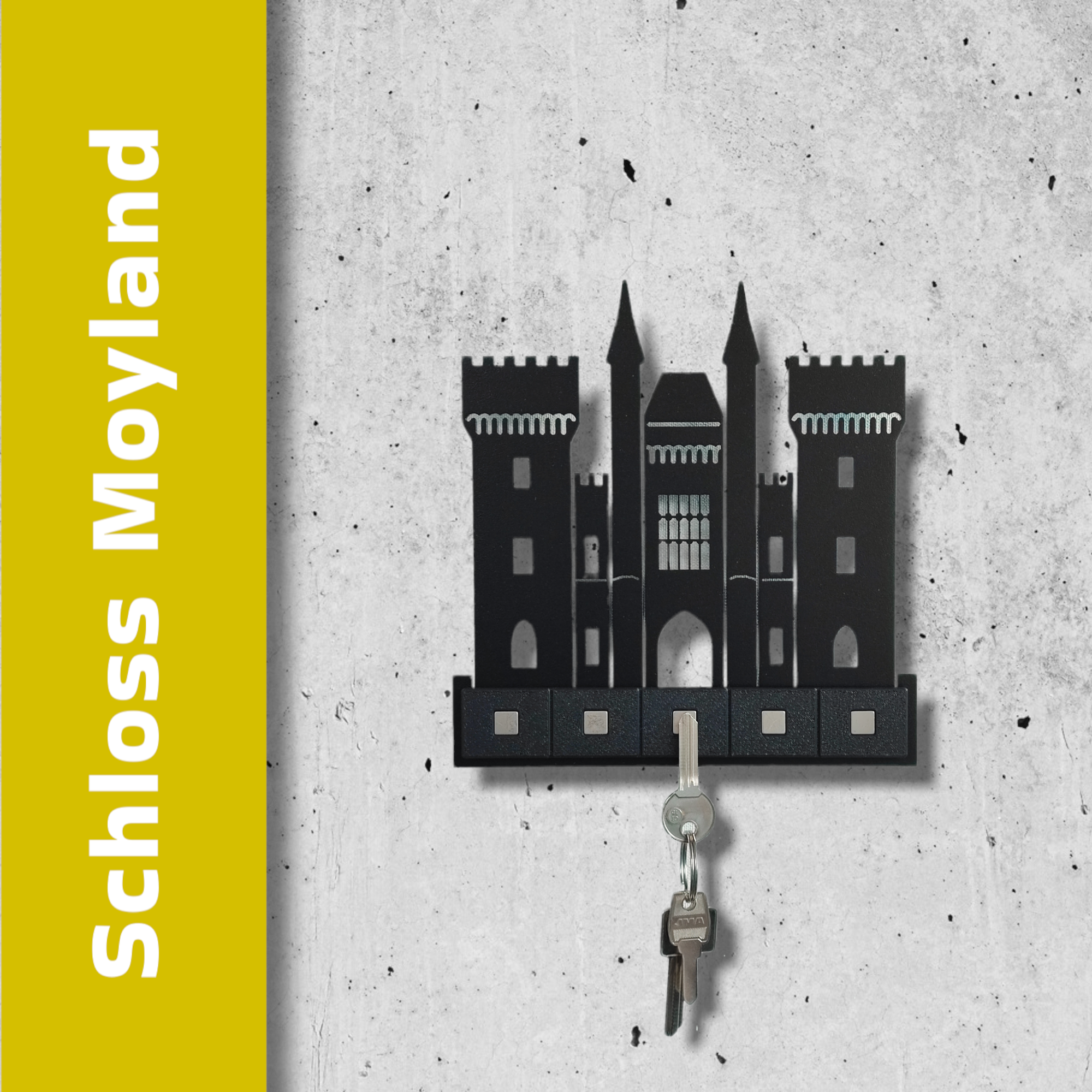 Das Schloß Moyland von Bedburg-Hau - Schlüsselbrett