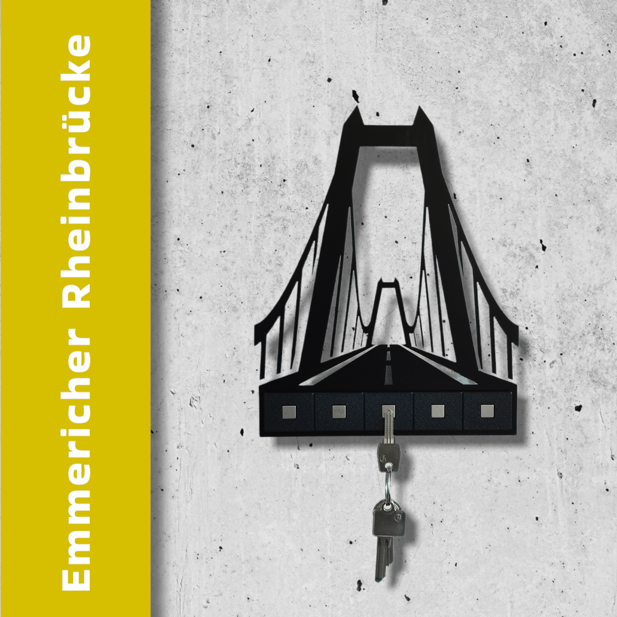 Die Rheinbrücke von Emmerich - Schlüsselbrett